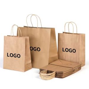 Large Luxury Kraft Paper Bag Various Patterns <b>Biodegradable</b> Recyclable for Supermarket Use-for Food Cosmetic <b>Packaging</b> Garment - Product Image 5