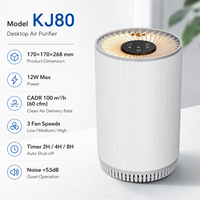 Purificateur d'air de bureau avec filtre HEPA, purificateur domestique, alimentation électrique, matériau plastique, prise EU/US, certifié EMC, portable