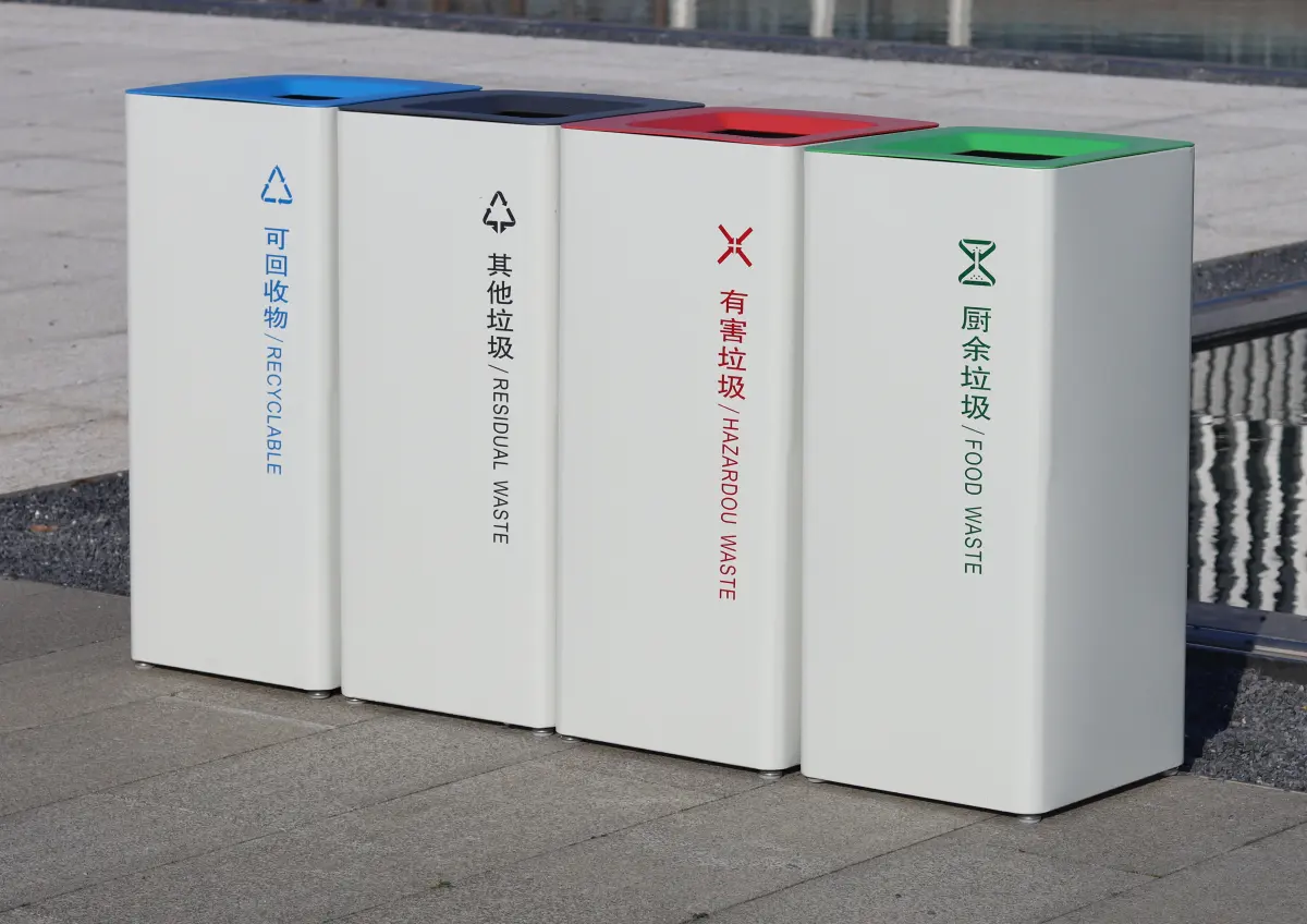 ポップアップ亜鉛メッキゴミ箱は、商業エリアと屋内での使用のために屋外でゴミ箱を分類できます