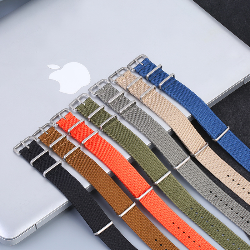 Adjustable 18mm 20mm 22mm Woven Nylon Watch Strap Luxury Fashionable Breathable Fabric Watch Band Compatible Steel Buckle