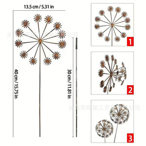 <span class=keywords><strong>Décoration</strong></span> <span class=keywords><strong>de</strong></span> jardin en forme <span class=keywords><strong>de</strong></span> fleurs sauvages pour l'aménagement paysager extérieur, la pelouse, le patio et les allées - Product Image 6
