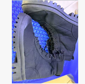 DFC30 Outdoor camping <b>hiking</b> training black canvas <b>boots</b> work canvas shoes tactical <b>boots</b> Full cotton+ Rubber sulphurized sole - Product Image 6