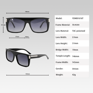 Gafas de Sol de Moda con Armazón Grande Hechas a Mano con Acetato de Alta Calidad, con Protección UV400 Polarizada para Mujer, Gafas de Sol Retro - Product Image 4