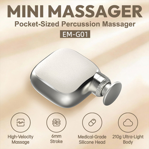 Draagbare <span class=keywords><strong>Mini</strong></span> Massage Fascia Gun met Hoge Vermogen Percussie voor Volledige Lichaamsverlichting Diepe Weefselmassage Gun 4 Koppen voor Cadeaus - Product Image 2