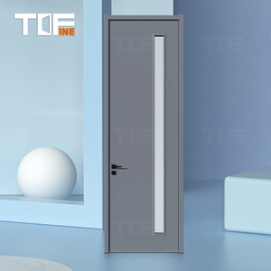 Assemblage de porte moderne WPC pour chambre à coucher salle de bain cuisine bois plastique composite porte pour chambre intérieur PVC pour le marché du Moyen-Orient - Product Image 3