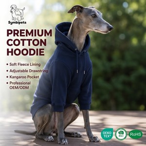 Ropa para Perros, Sudadera Transpirable para Perros, Forro Polar de Algodón para Exteriores, Bolsillo con Cordón, Color Sólido, Cálida para Invierno, para Galgos, Whippets y Otros Perros - Product Image 1