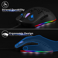 Souris de jeu optique ergonomique USB TASSO YCM-04, rétroéclairage RVB, pour droitier, 7 boutons programmables, 50 millions de clics, durable, 7200 DPI