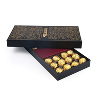 Kit d'emballage cadeau avec logo imprimé Boîte de chocolat Kat Boîtes rigides alimentaires de luxe personnalisées Boîtes de bonbons Feuille d'or 5 jours ouvrables
