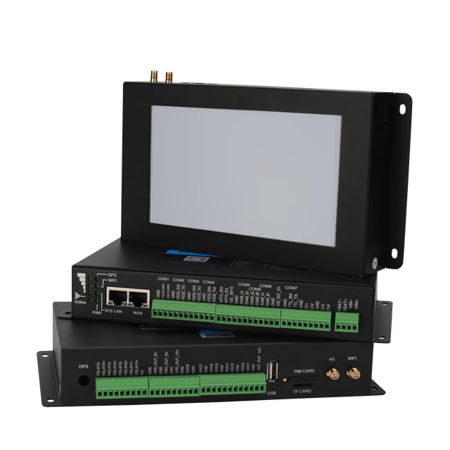 Bivocom TG462S 4G LTE IoT Edge Gateway With Ubuntu Docker BACnet IP 7In Touch 2x RJ45 4x RS232 3x RS485 8x ADC Relay