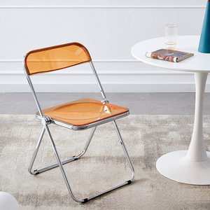 Transparent Acrylic Folding <b>Chair</b> Lightweight Restaurant <b>Chair</b> For Commercial Use <b>Study</b> Space - Product Image 2