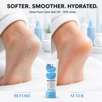 Gel Huile Soin des Pieds à l'Urée Marque Blanche 10% Crème Pieds à l'Urée pour Pieds Secs et Fissurés Hydratation et Réparation Profondes