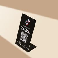 Support tactile pour écran, support personnalisé pour code QR, panneau d'affichage avec code QR, puce NFC, carte d'accès sans contact