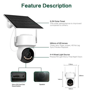 Cámara de Vigilancia Solar 4G Binocular <span class=keywords><strong>Icsee</strong></span> 2-AOV, Full HD, Multi-Almacenamiento, Bajo Consumo de Energía, IP66 - Product Image 4