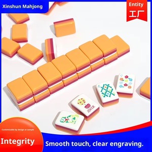 Acrylic American-style Hand-Crafted Four-Layer Color-Blocked Mahjong Tiles for Leisure <b>Entertainment</b> (In Stock) - Product Image 4