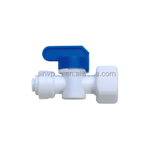 Válvula de bola hembra RO Tanque de agua 1/4 \ "-1/4 \" Válvula de agua de ósmosis inversa Conexión rápida Instalación de tuberías Filtros de agua <span class=keywords><strong>Metatecno</strong></span> - Product Image 2