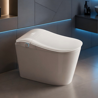 Toilettes intelligentes allongées avec réglage de la température de l'eau pour salle de bain