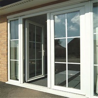 Fenêtres et portes en verre à cadre en aluminium avec design de grille