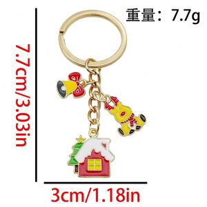 Custom Cartoon Style Christmas Metal Keychain Alloy Coin Holder with Santa Elk Snowflake <b>Candy</b> Bag Pendant Cross-Border Gift - Product Image 6