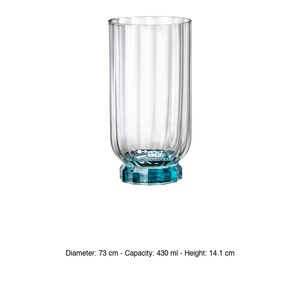 Vaso para Bebidas Florian Azul 43 cl, Altura 14.1 cm, Diámetro 7.3 cm, Bormioli Rocco - Product Image 3