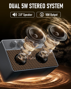 Système de <span class=keywords><strong>guitare</strong></span> <span class=keywords><strong>sans</strong></span> <span class=keywords><strong>fil</strong></span> FW2D 2,4 GHz avec prise silencieuse exclusive, amplificateur de guitares électriques FBA-10 10W Drive/Clean Tone - Product Image 4