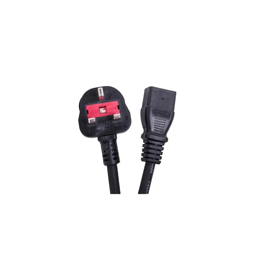 UK BSI 3 pin 1.5m Metre computer low voltage power cable UK Plug power cord IEC C13