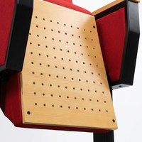 Sièges d'auditorium modernes et économiques avec assise en MDF mélaminé, interaxe de 570 mm, pour salles scolaires et gymnases (vente en gros)