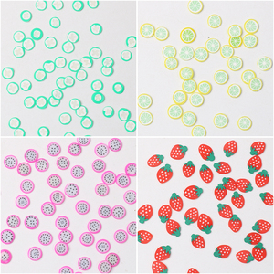 Prodotti primaverili 12gird 3D fragola arancione melma Charms ceramica fette di frutta morbida argilla polimerica decorazione per unghie - Product Image 4