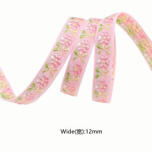 Nouveauté : Ruban brodé floral de 1,2 cm pour emballages cadeaux et bouteilles de vin, 5 yards/rouleau - Product Image 4