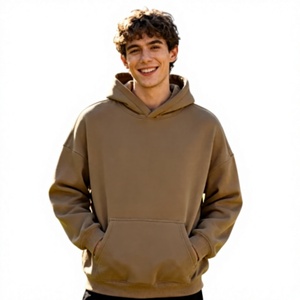 Sweat à capuche pour homme respirant et écologique, manches longues, couleurs unies, 100% coton molletonné, vente en gros, export - Product Image 1