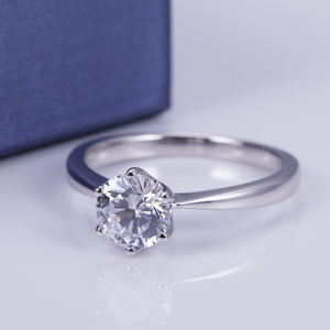 Messi de MSR- 533 de plata 925 blanco redondo de las mujeres anillo de CZ - Product Image 4