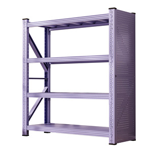 ชั้นวางของเหล็กปรับระดับได้ 4 ชั้น HJ ชั้นวางเก็บของอเนกประสงค์สำหรับห้องนอน ชั้นวางแบบตั้งพื้น - Product Image 4