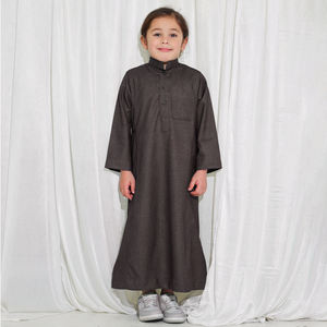 ثوب إسلامي مريح وناعم للبيع من المصنع دبي جبة عربية ثوب مغربي سعودي للأطفال - Product Image 5