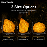 Lampe LED MOMOVALLEY pour aménagement paysager, texture pierre naturelle, éclairage de chemin, extérieur, étanche, décorative, jardin, parc