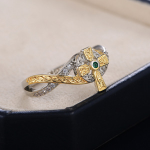 Creative Two Color <b>Ring</b> for Women Elegant Vintage Style Finger Accessory - Product Image 2