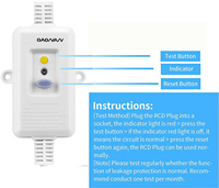 Prise PRCD NANDAO 16A 250V avec câble certifié CE de 1,2 m, adaptateur de disjoncteur différentiel européen pour climatiseurs