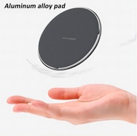 Chargeur de téléphone portable sans fil universel portable pour bureau, 10W/15W, charge super rapide, lumière LED, adaptateur d'alimentation avec logo