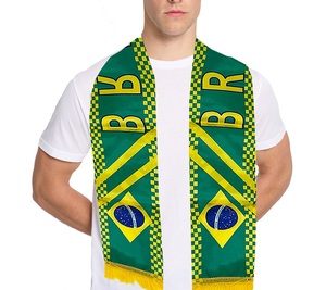 Écharpe en satin polyester pour les fans de football, Coupe USA-Canada-Mexique, Angleterre, Brésil, <span class=keywords><strong>France</strong></span> - Product Image 3