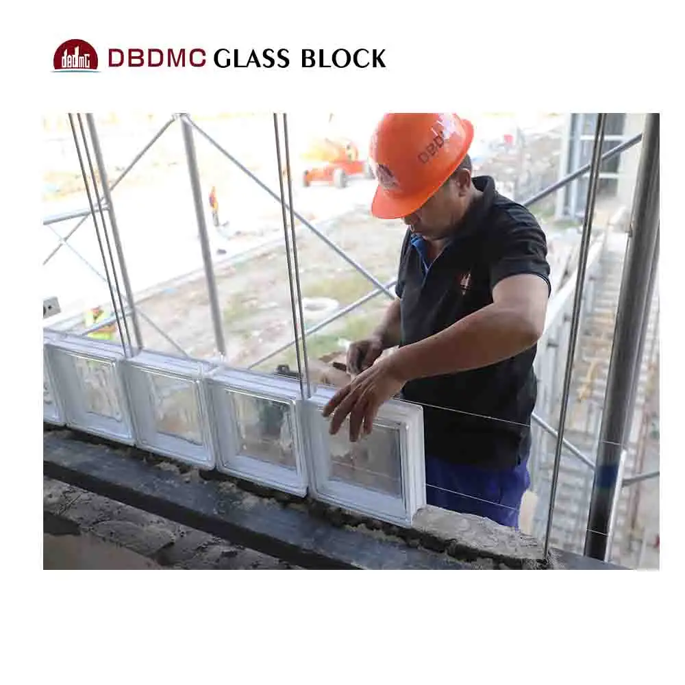 Bloque de vidrio hueco transparente 190*190 bloque de vidrio decorativo Decoración de pared
