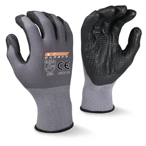 ENTE安全批发防滑丁腈泡沫带点状耐用安全工作花园手套