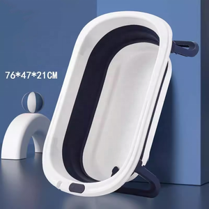 Pet Bathtub with Water Drain Plug Collapsible Pet Bathtub With Real-time Temp Monitor Portable Travel Dog Tub - Product Image 4