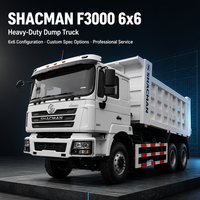 Самосвал SHACMAN F3000 6x6 для тяжелых условий эксплуатации, для строительства, горнодобывающей промышленности и транспортировки в карьерах
