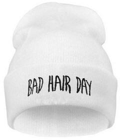 Excellenn <span class=keywords><strong>Bonnet</strong></span> ajustable en acrylique pour <span class=keywords><strong>homme</strong></span>, style Hip-hop Europe-Amérique, <span class=keywords><strong>avec</strong></span> broderie jacquard 'Bad Hair Day' - Product Image 4