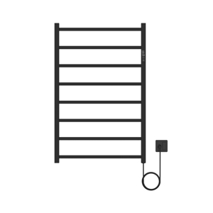 AVONFLOW-estante calentador de toallas para baño, Riel de secado eléctrico con temporizador, montado en la pared, enchufable o resistente, color negro - Product Image 1
