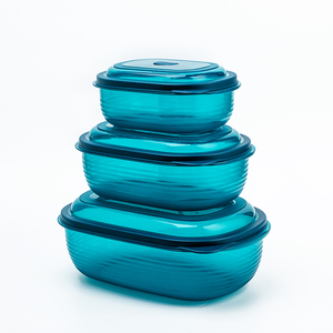 Kitchen Storage Boxes 3 Set Of Reusable Storage Bottles With Lid Plastic Food Storage Container
