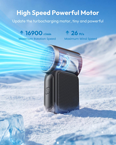 พัดลมมือถือขนาดเล็กแบบพกพา แบตเตอรี่ 3000mAh ชาร์จผ่าน USB ความเร็วสูง สำหรับใช้งานกลางแจ้งและในบ้าน - Product Image 5