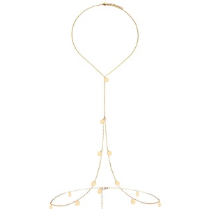 Magnifique Chaîne <span class=keywords><strong>de</strong></span> Corps Or Plaqué Acier Inoxydable Bijou <span class=keywords><strong>de</strong></span> Plage Collier Ras-du-<span class=keywords><strong>Cou</strong></span> Ventre Déclaration - Product Image 3
