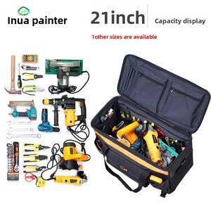 Grande boîte à outils roulante multifonctionnelle Sac en tissu Oxford Réparation Après-vente Sac d'électricien Fermeture éclair Sac à outils à bandoulière unique - Product Image 4