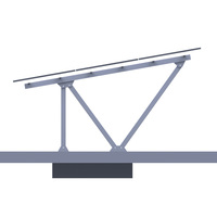 Structure de carport solaire en aluminium à un seul niveau pour garage extérieur