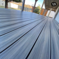 Baldosas de terraza impermeables y antideslizantes, estilo europeo, WPC coextruido, acabado mate con relieve 3D, tipo teca, para jardín y exteriores.
