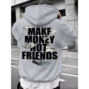 Sweat à capuche OEM Streetwear pour homme, coupe oversize, effet délavé vintage, avec impression délavée à l'acide, en molleton bouclette lourd personnalisé - Product Image 5